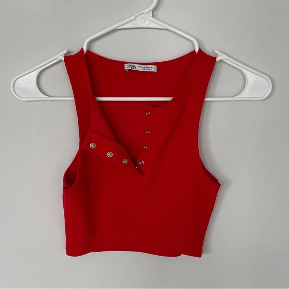 Red Zara crop top - Picture 1 of 3